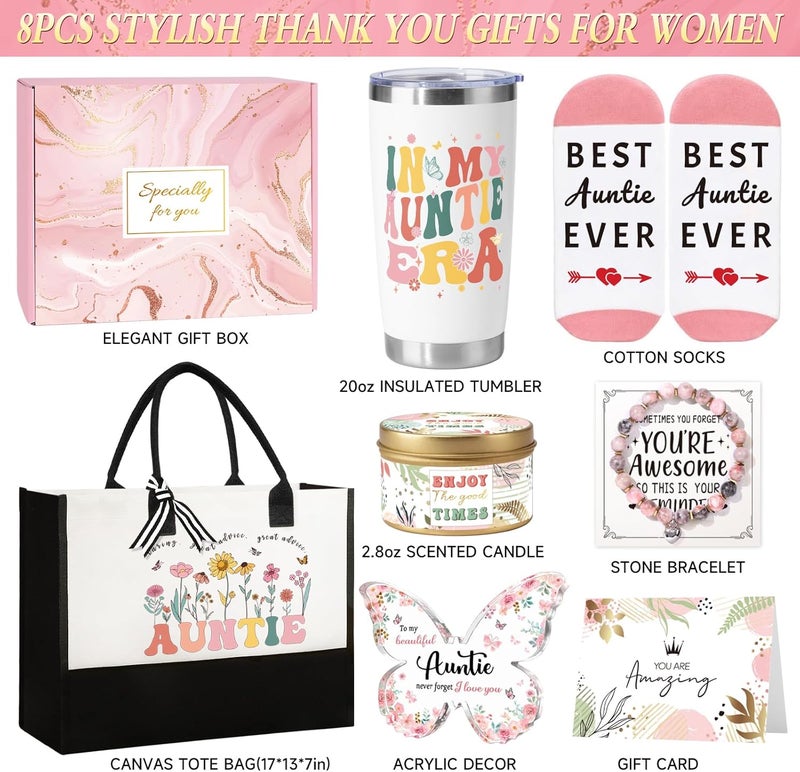 Giftissimo Thank You Gifts for Women, Thank You Gift Baskets w/Tote Bag Acrylic Decor/Bible Verse Jar, Appreciation Gifts for Women - Image 2